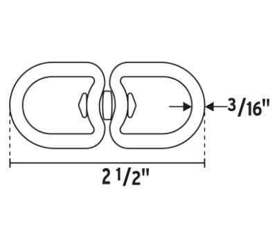 DESTORCEDOR DE ZINC DE 3/16'' PARA CABLE, FIERO 44099 *L