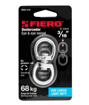 DESTORCEDOR DE ZINC DE 3/16'' PARA CABLE, FIERO 44099 *L