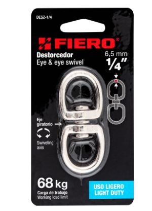 DESTORCEDOR DE ZIN DE 1/4'' PARA CABLE, FIERO 44100
