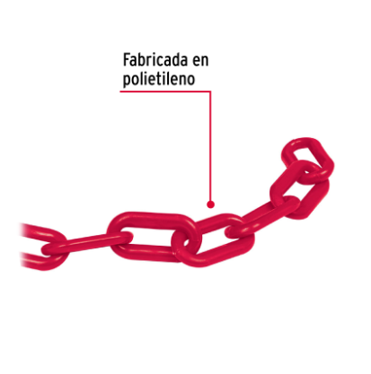 METRO DE CADENA DE 8MM DE PLÀSTICO ROJA 44186 P