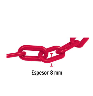 METRO DE CADENA DE 8MM DE PLÀSTICO ROJA 44186 P