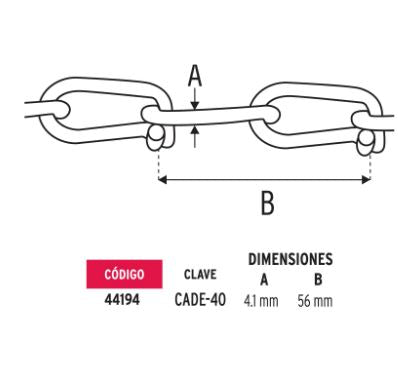 METRO DE CADENA TIPO VICTOR DE 4.1MM 44194 *