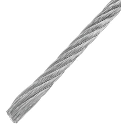 METRO DE CABLE FLEXIBLE 1/8'' DE ACERO 7X19 HILO 44211 N