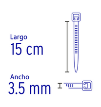 Cargar imagen en el visor de la galería, BOLSA CON 50 CINCHOS PLÁSTICOS NATURALES 44303 *
