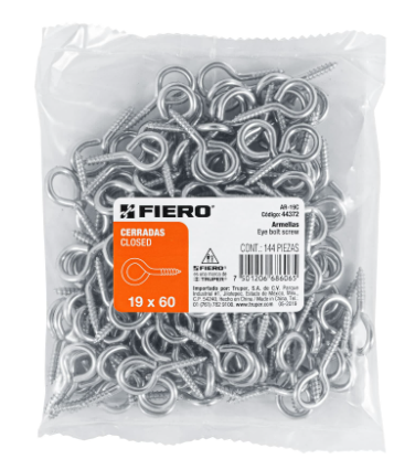 BOLSA CON 144 ARMELLAS CERRADAS 19 X 60, FIERO 44372