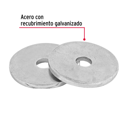 BOLSA CON 1 KG DE ARANDELAS PLANAS DE 1/8'', FIERO 44540 N