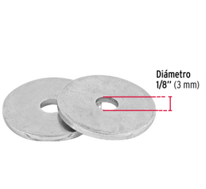 BOLSA CON 1 KG DE ARANDELAS PLANAS DE 1/8'', FIERO 44540 N