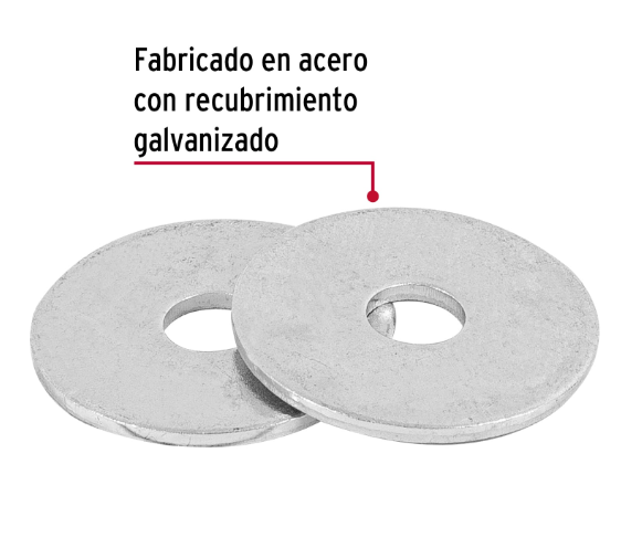BOLSA CON 1 KG DE ARANDELAS PLANAS DE 3/16", FIERO 44542 *