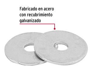 BOLSA CON 1 KG DE ARANDELAS PLANAS DE 3/16", FIERO 44542 P