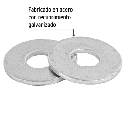 BOLSA CON 1KG DE ARANDELAS PLANAS DE 3/8'', FIERO 44545 N