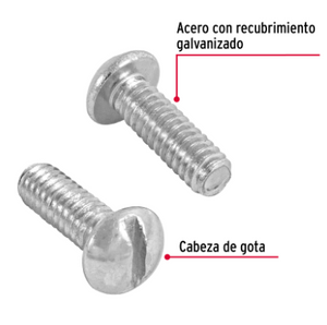 BOLSA CON 150 TORNILLOS 1/4'' X 3/4'', TIPO ESTUFA, FIERO 44625 N