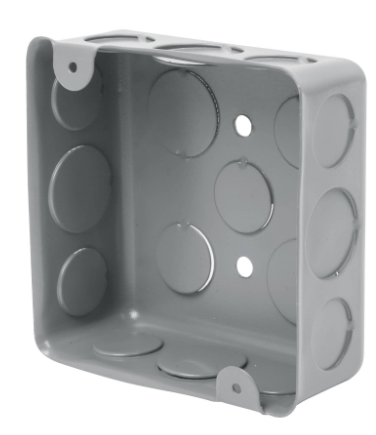CAJA DE ACERO CUADRADA 4X4', ECONÓMICA, VOLTECK 45007 *