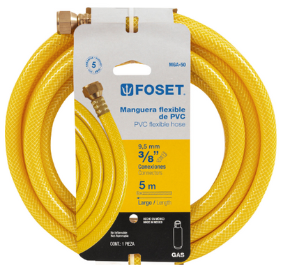 MANGUERA FLEXIBLE, PVC 3/8'' CON CONEXIÒN 5M 45014 *