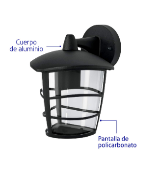 ARBOTANTE TIPO FAROL MODERNO SUSPENDIIDO 45093 N