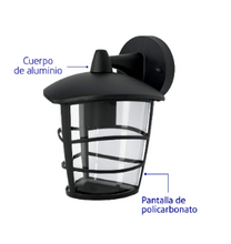 Cargar imagen en el visor de la galería, ARBOTANTE TIPO FAROL MODERNO SUSPENDIIDO 45093 N
