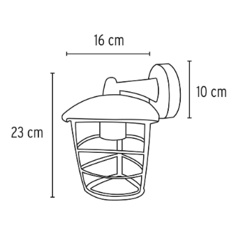 ARBOTANTE TIPO FAROL MODERNO SUSPENDIIDO 45093 N