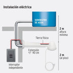 REGADERA ELÉCTRICA DE 4 TEMPERATURAS GRIS, FOSET 45154 *