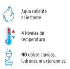 REGADERA ELÉCTRICA DE 4 TEMPERATURAS AZUL, FOSET 45155 *