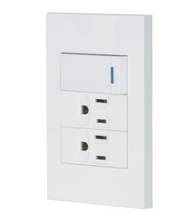 Cargar imagen en el visor de la galería, PLACA ARMADA 1 INTERRUPTOR, 2 CONTACOS, 1 MOD, ESPAÑOLA BLANCO 45594 P
