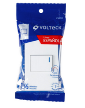 Cargar imagen en el visor de la galería, PLACA ARMADA 1 INTERRUPTOR DE 3 VÍAS, ESPAÑOLA, BLANCO 45600 P
