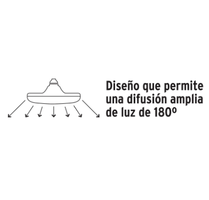 LÀMPARA DE LED TIPO OVNI 12W LUZ DE DÌA, VOLTECK 46090 N