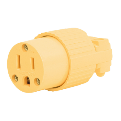 CONTACTO INDUSTRIAL PLÁSTICO, 2 POLOS, 3 HILOS, 15A,127V 46117 *