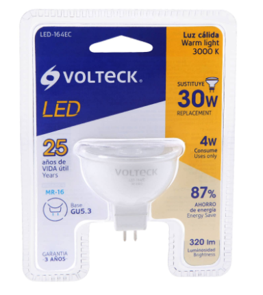 LÁMPARA DE LED, MR16, GU5.3, 4 W, LUZ CÁLIDA 46177 *