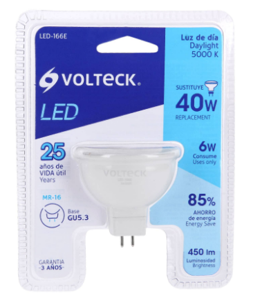 LÁMPARA DE LED, MR16, 127V, 6 W, LUZ DE DÍA 46180 *