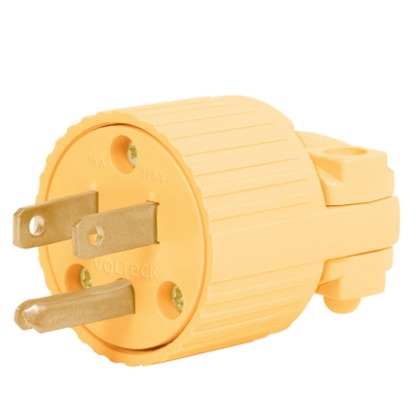 CLAVIJA INDUSTRIAL, PLÁSTICA, 2 POLOS, 3 HILOS, 15A, 127V 46205 *