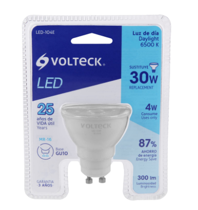 LÁMPARA DE LED, MR16, GU10, 4 W, LUZ DE DÍA 46215 *