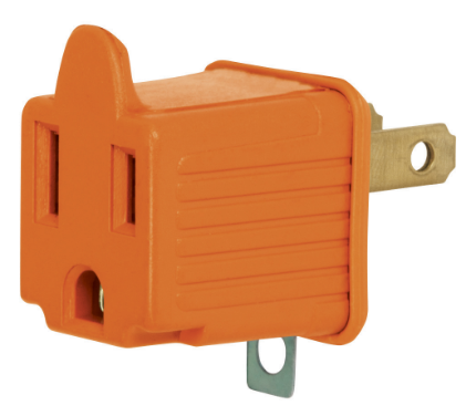 ADAPTADOR 3 A 2, NARANJA, A GRANEL, VOLTECK 46256 *