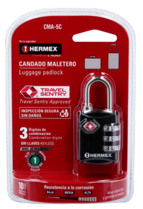 CANDADO DE COMBINACION DE SEGURIDAD 30MM 46291 *
