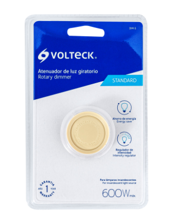 ATENUADOR DE LUZ GIRATORIO, STANDARD, MARFIL 46302 *L