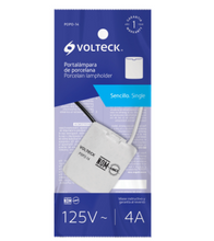 Cargar imagen en el visor de la galería, PORTALÁMPARA DE PORCELANA, SENCILLO, VOLTECK 46528 N
