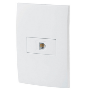 PLACA ARMADA CON ENTRADA PARA TELÉFONO, LÍNEA OSLO, BLANCO 46541 P