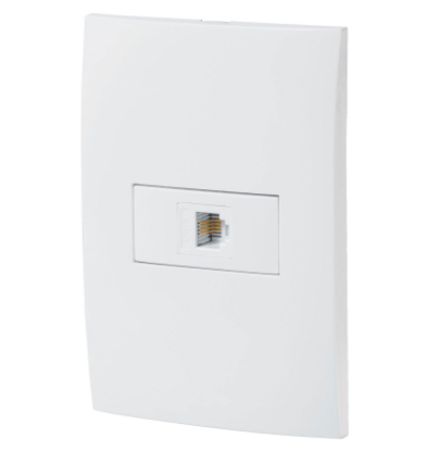 PLACA ARMADA CON ENTRADA PARA TELÉFONO, LÍNEA OSLO, BLANCO 46541 P