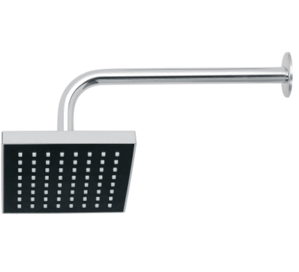 REGADERA CUADRADA ABS 6'' ACABADO CROMO CON BRAZO, FOSET 46734 P