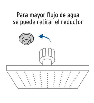 REGADERA CUADRADA ABS 6'' ACABADO SATIN CON BRAZO, FOSET 46740 N