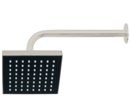 REGADERA CUADRADA ABS 6'' ACABADO SATIN CON BRAZO, FOSET 46740 N
