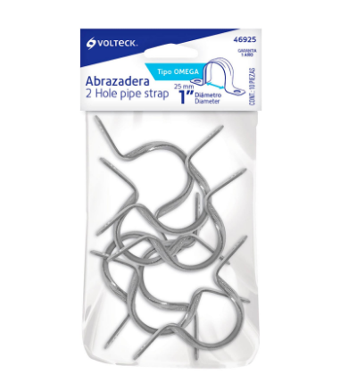 BOLSA CON 10 ABRAZADERAS 1'', TIPO OMEGA, VOLTECK 46925 *