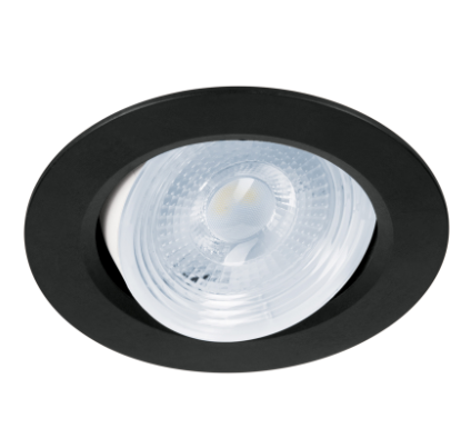 LUMINARIO DE LED 5 W EMPOTRAR REDONDO NEGRO SPOT DIRIGIBLE 46945
