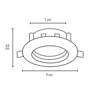 LUMINARIO DE LED 5W EMPOTRAR REDONDO CROMO SPOT DIRIGIBLE 46946 N