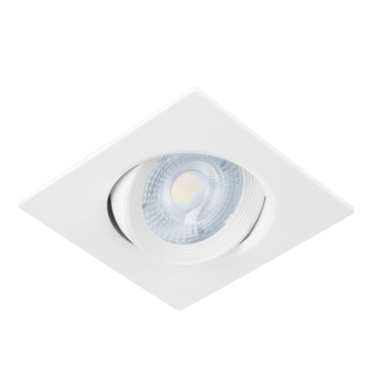 LUMINARIO DE LED 5W EMPOTRAR CUADRADO BLANCO SPOT DIRIGIBLE 46947 *