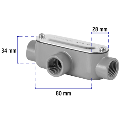 CONDULET 1/2'' CONEXIÒN  TIPO T, VOLTECK 46979 *