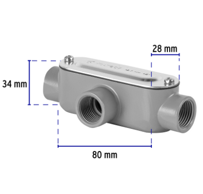 CONDULET 1/2'' CONEXIÒN  TIPO T, VOLTECK 46979 *