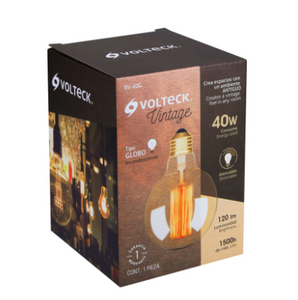 LÁMPARA INCANDESCENTE VINTAGE, 40W, GLOBO 47105 P