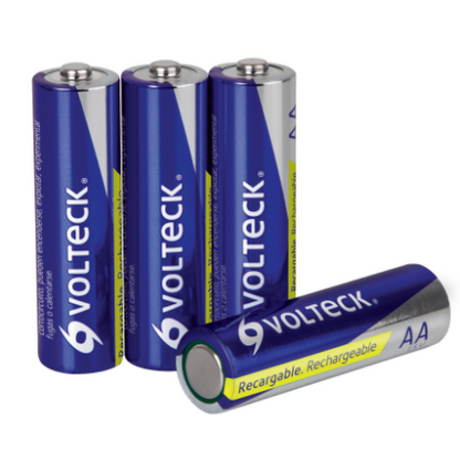 PILAS RECARGABLES, USO GENERAL, AA, 1, 300 mAh, 4 PIEZAS 47202 *