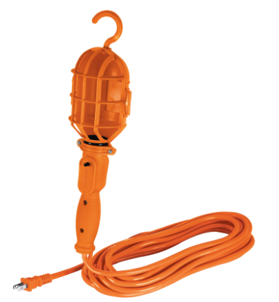 LÁMPARA DE TALLER CON CANASTILLA PLÁSTICA, 7.5M, VOLTECK