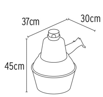 LUMINARIO SUBURBANO METÁLICO 85W SENSOR DE LUZ, CON LÁMPARA 47269*
