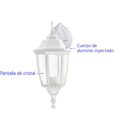 ARBOTANTE TIPO FAROL BLANCO, LAMPARA NO INCLUIDA 47290 P